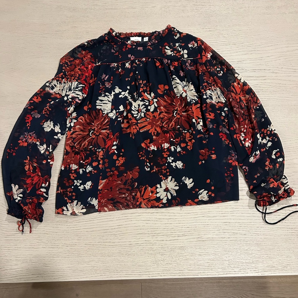 Wilfred Floral Blouse - Red and Black